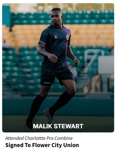 OPSM Connect event success — Malik Stewart — Signed to Flower City Union