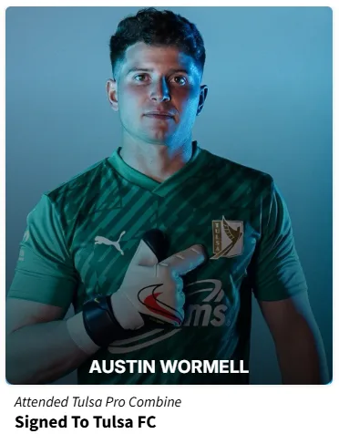 OPSM Connect event success — Austin Wormell — Signed to Tulsa FC