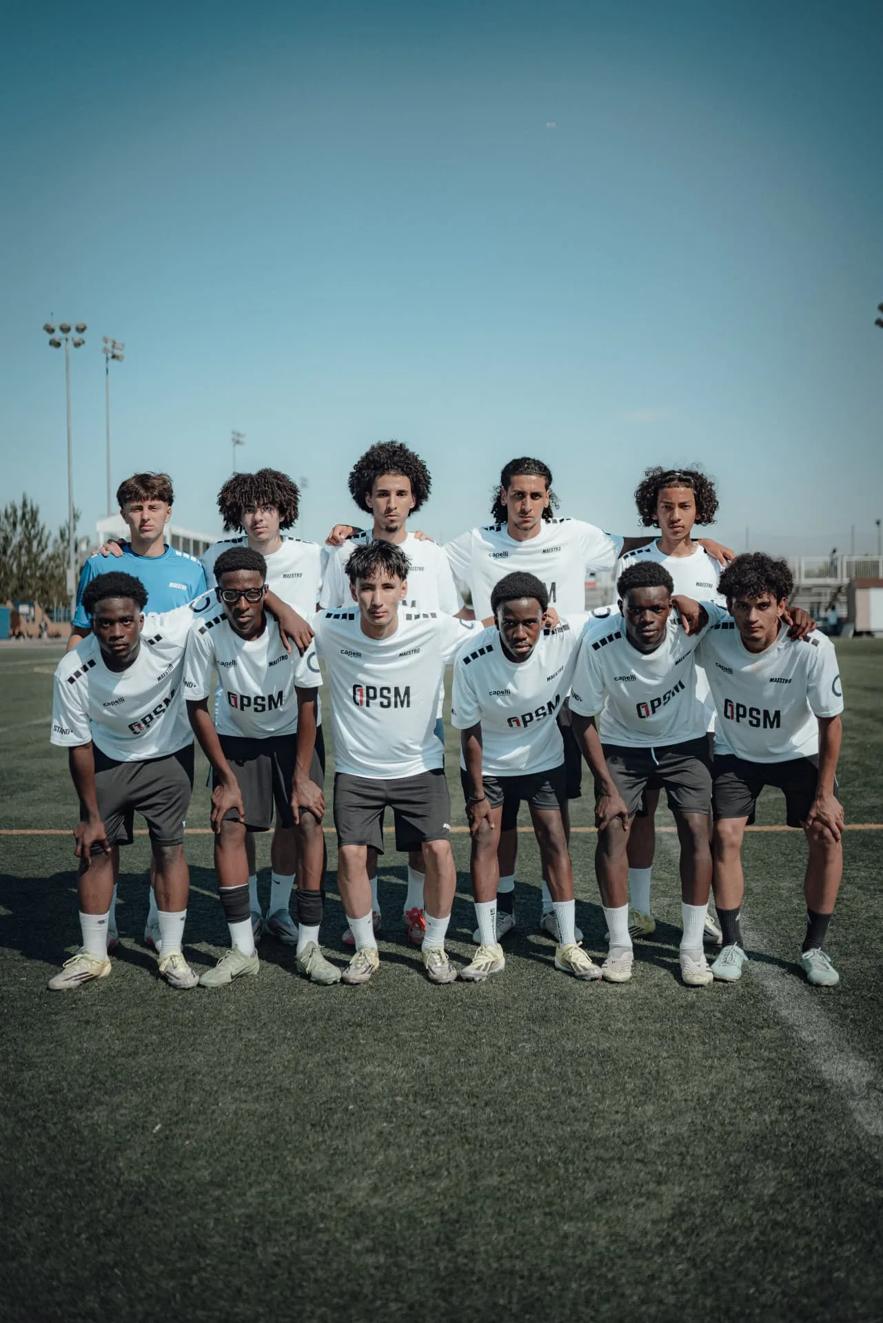 Team photo of the white squad before kickoff