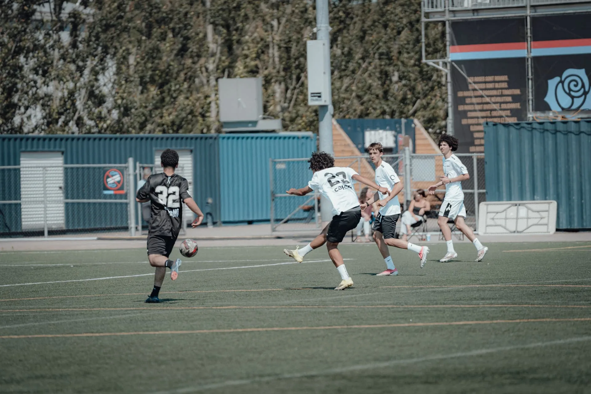 Player striking a pass during live match play