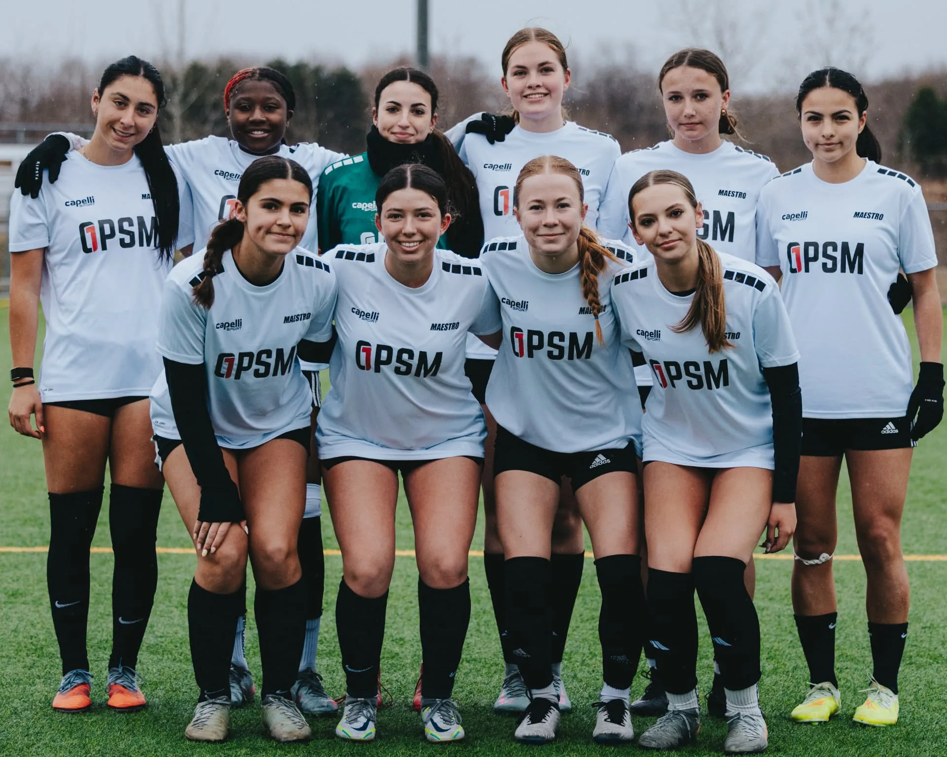 Team photo of the women's white squad