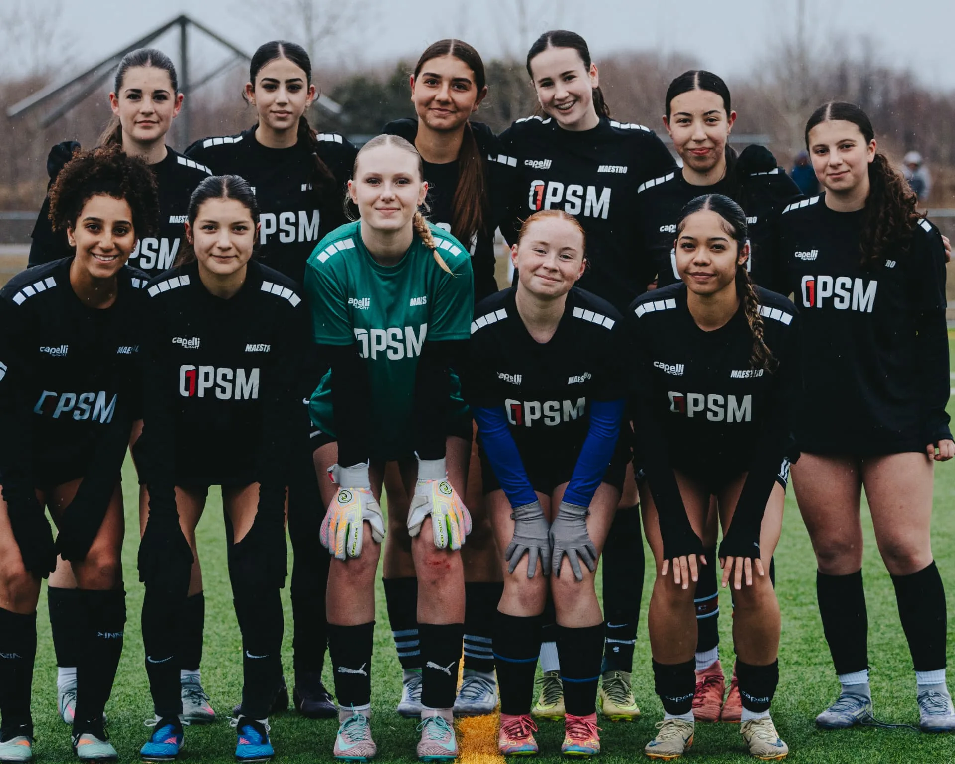 Team photo of the women's black squad