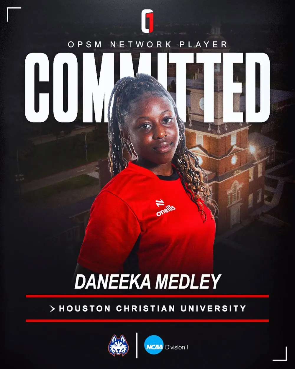 Daneeka Medley — committed to Houston Christian University